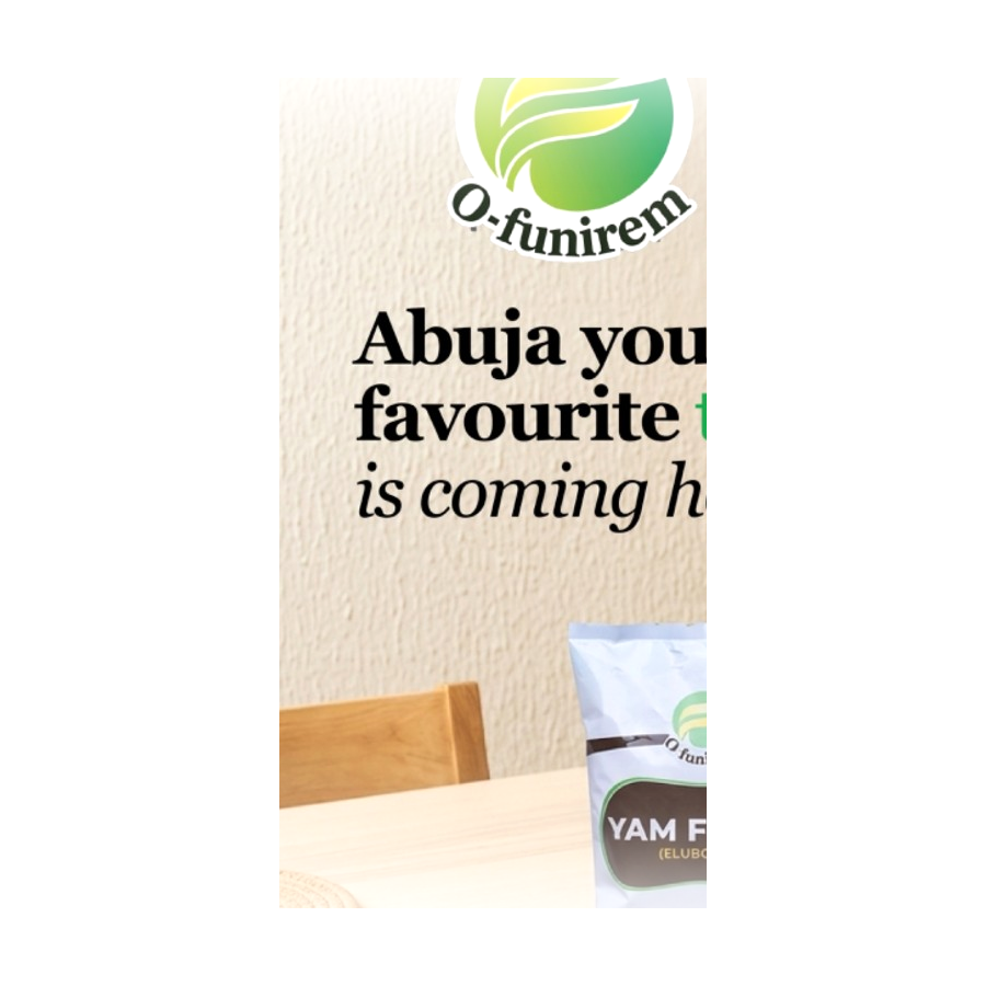 Yam Flour Elubo Isu pack on white background